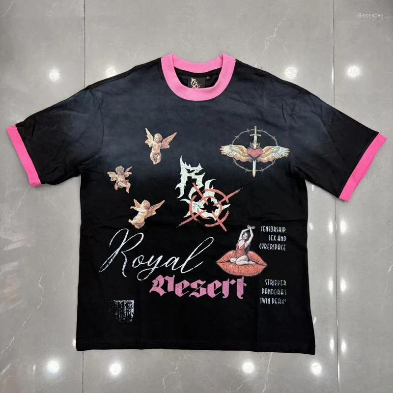Royal Desert Tee Summer Little Angel Lipstick Print Hip Hop Street Style T-shirt