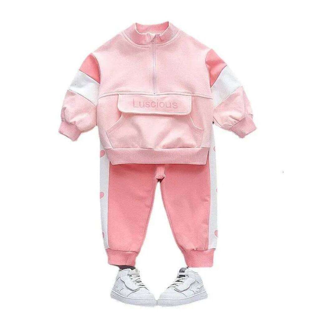 Girls Clothing two piece Set Spring Autumn Baby Girl Clothes Children Casual Jacket Pants 2Pcssets Toddler Sports Costume Infant Outfits Kids Tracks