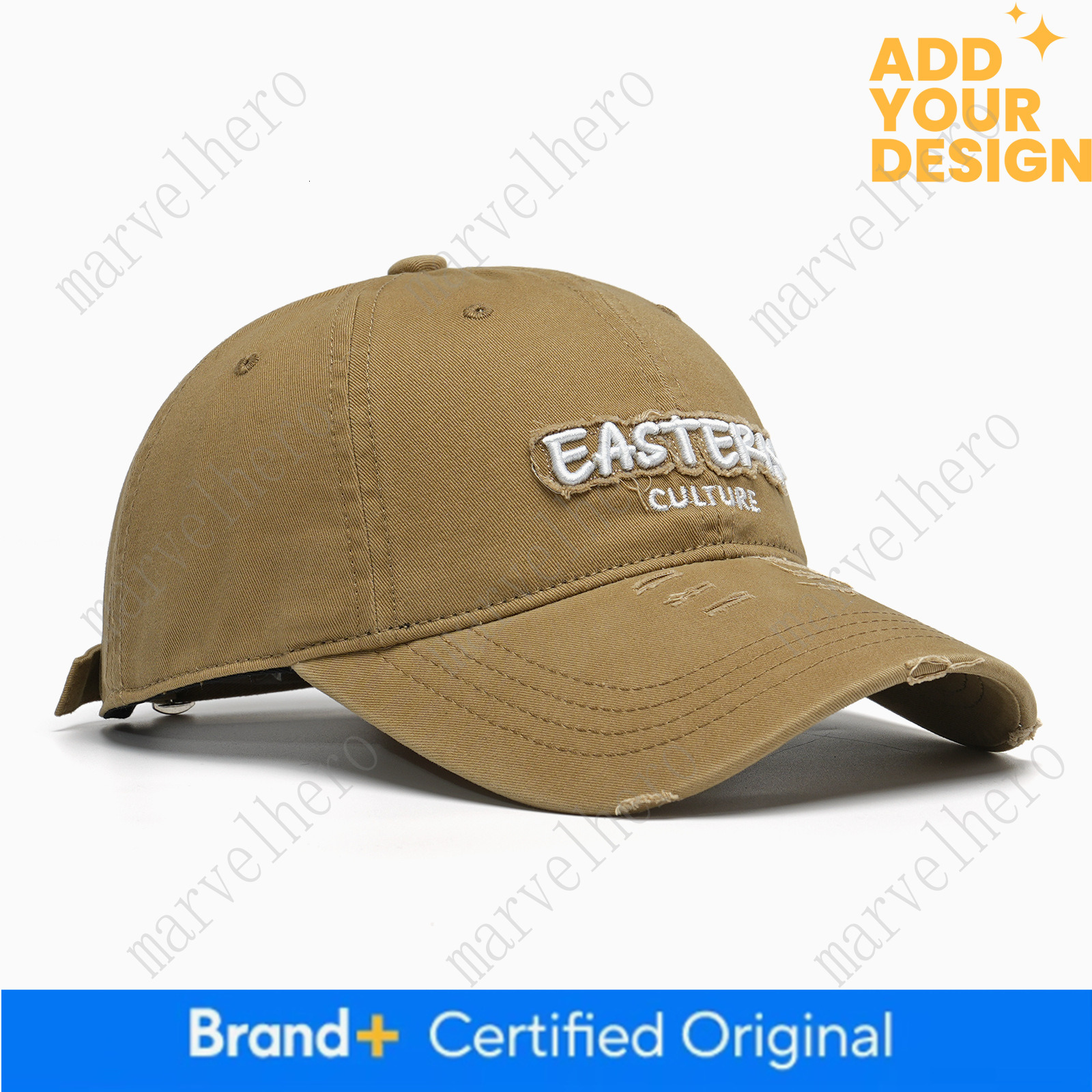 Pure Cotton Korean Duckbill With D Distressed Spring Style For Women Patch Embroidery Fashionable Versatile Soft Top Face Slimming Baseball Cap