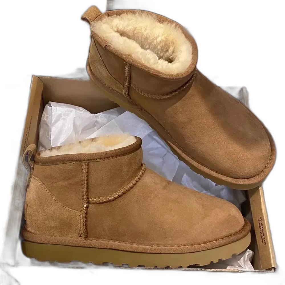 Slippers Designer Classic Ultra Mini Boots Snow Boot Womens Slides Winter Fall Short Ankle Women Men Fur Sheepskin Tasman Tazz Chesut Sand Mustard S