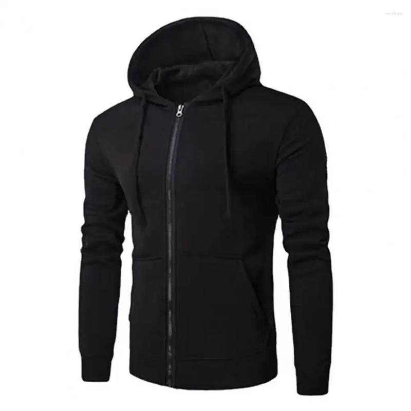 Men's Slim Fit Long Sleeve Hoodie Sweatshirt Zipper Closure Jacket Autumn 2026 Male Clothing