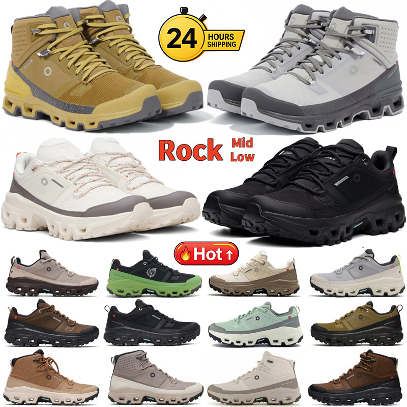 Designer Trail Running Shoes OC Cloudrock 2 WP Low Mid Cloudhorizon Mens Womens Outdoor Hiking Sneakers Triple Black Eclipse Cinder Olive Brown Plat