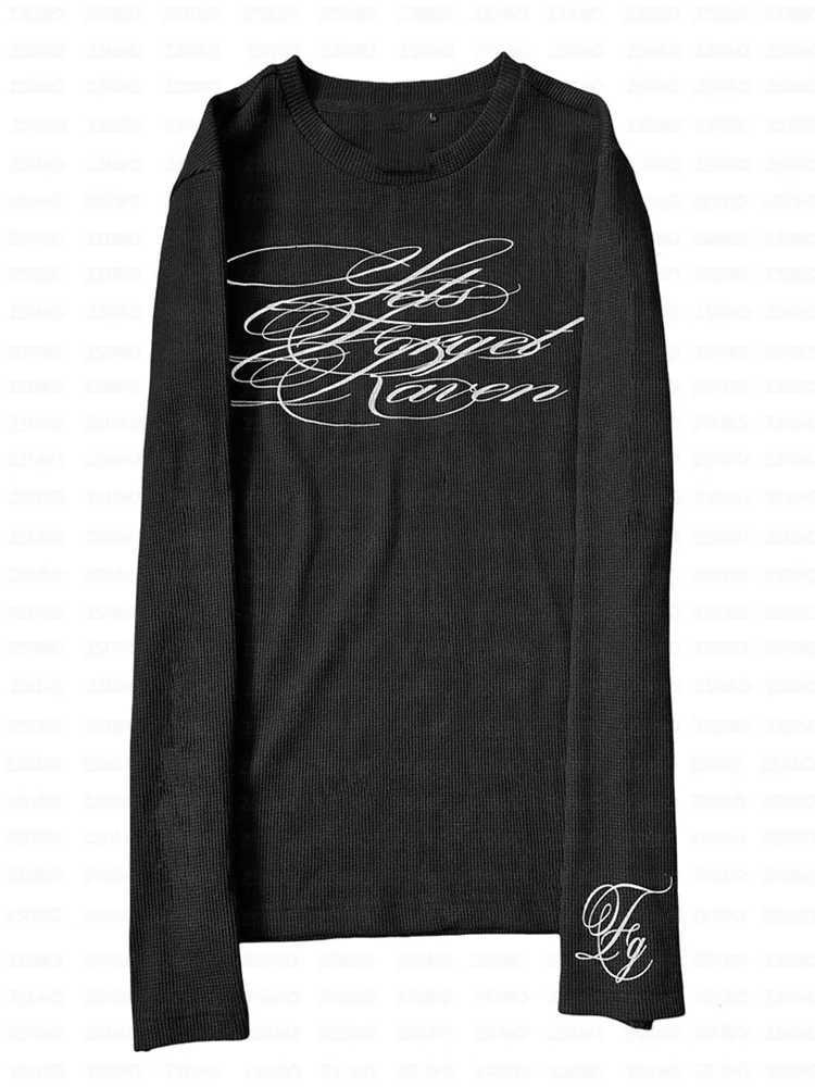 Aesthetic Subculture Elegant Letter Print Women Round Neck Slim T-shirt Y2k Spring Gothic Spice Girl High Street E-girl Crop Top T261019