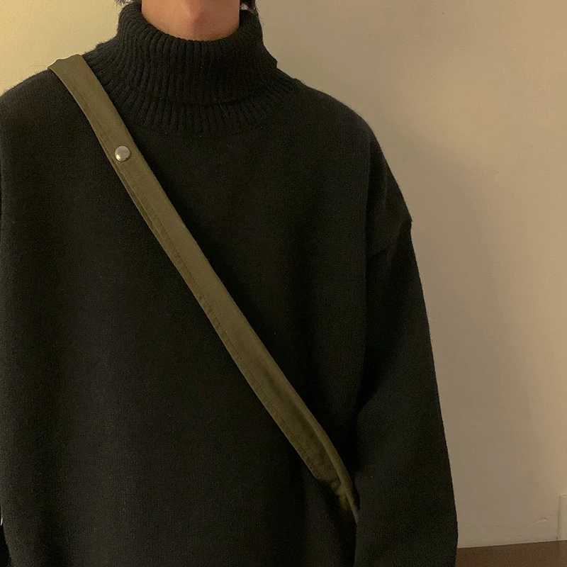 Autumn Sweater Turtleneck 2026 Men's New Knitted High Neck Pullover Strtwear Comfortable Tops Clothing Knitwear M261016