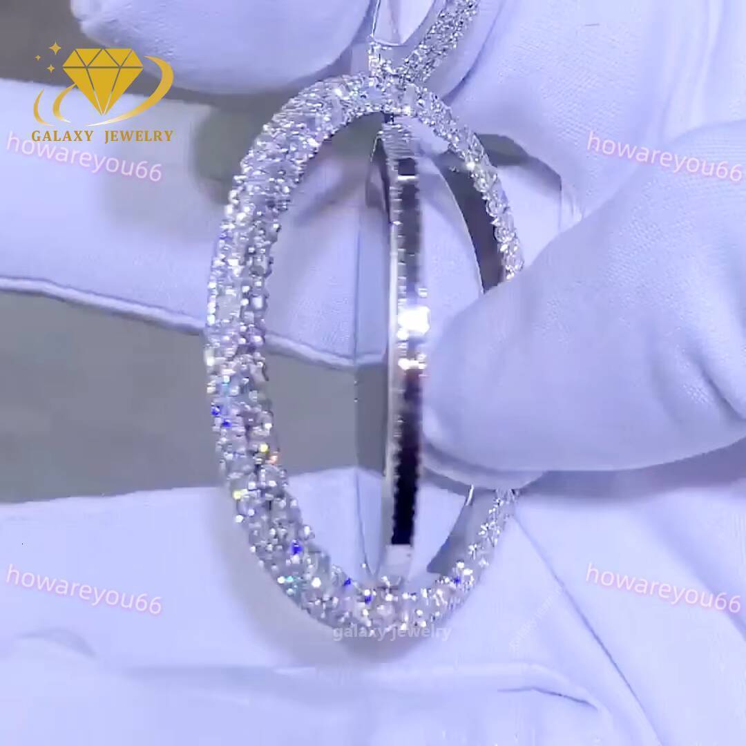 Trendy Picture Memory Pendant Vvs Moissanite Jewelry 925 Silver Iced Out Diamond Mens Custom 2 Side Photo Pendant