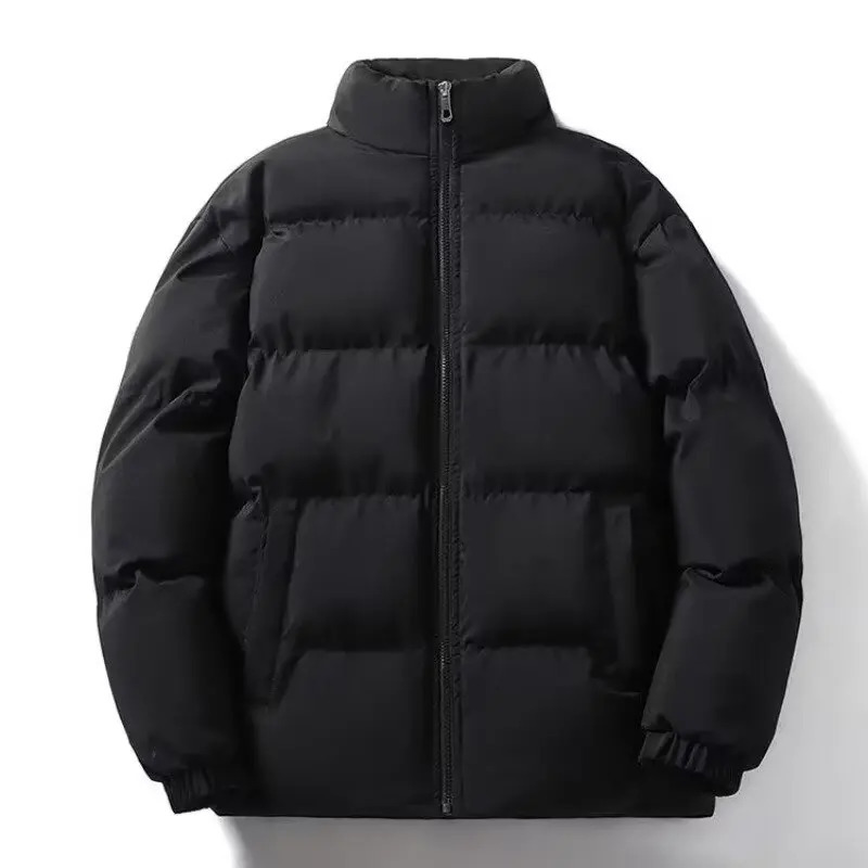 Down cotton jacket mens season trendy doublesided wear stand up collar thick warm jacket plus size cotton jacket 261019