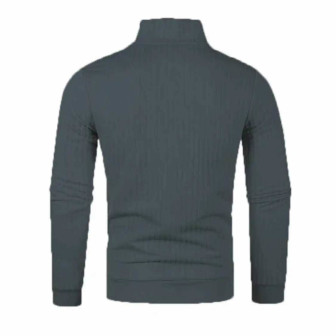 Men's Men's semi-turtleneck zipper sweater fall/winter loose sweater casual pullover long-slved sweater M261016