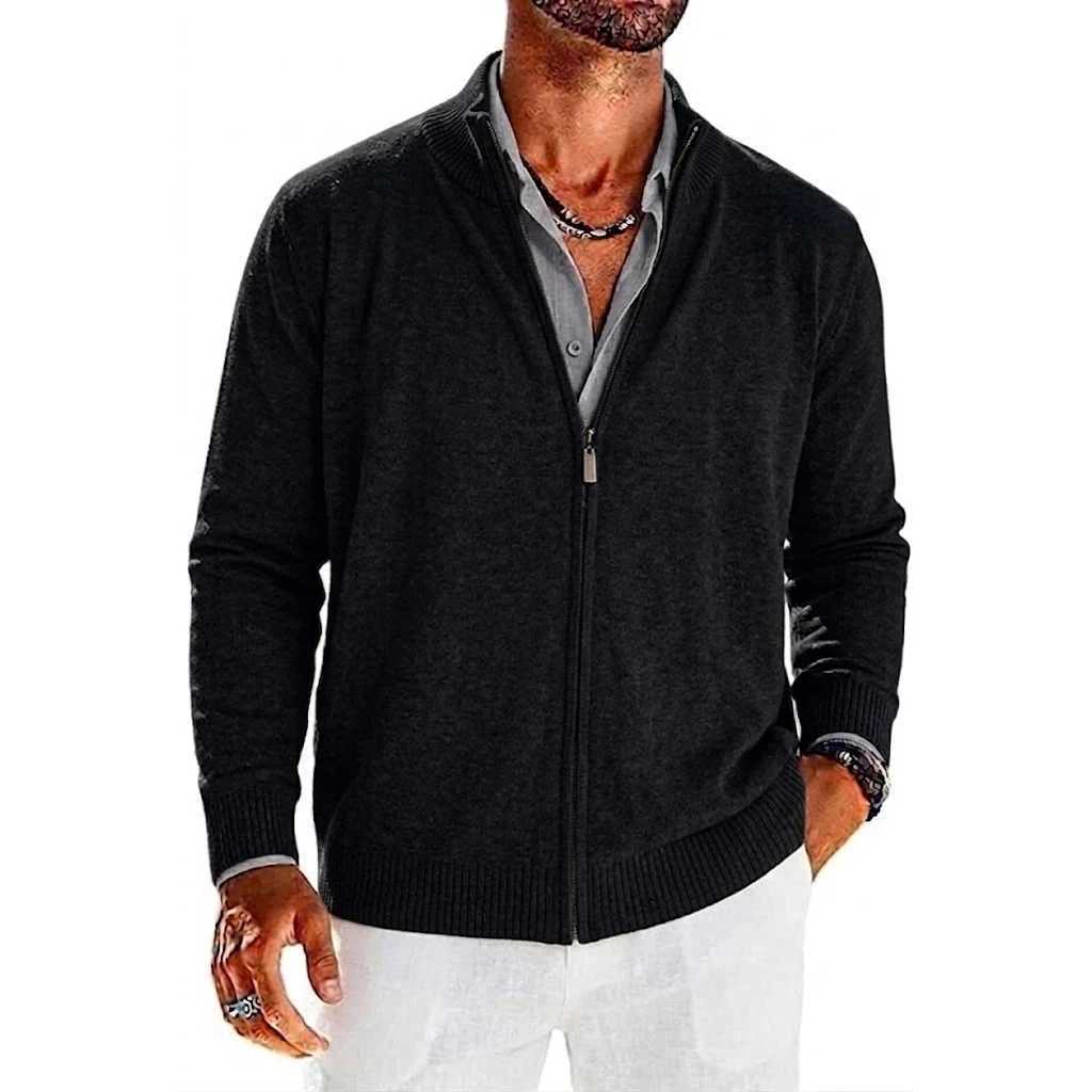 Long Slve Men's Cardigan New Autumn Knit Zipper Sweater Slim Jumper Coat Men's Sweatshirt Zip Sweatcoats Knitted Sweater Men M261016