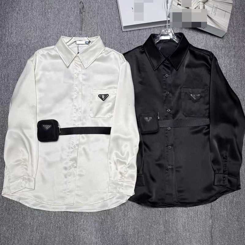 Women's Blouses & Shirts Designer 2026 Spring New Collection: Stylish And Elegant Long-Sleeve Shirt With Waist Bag 0K82