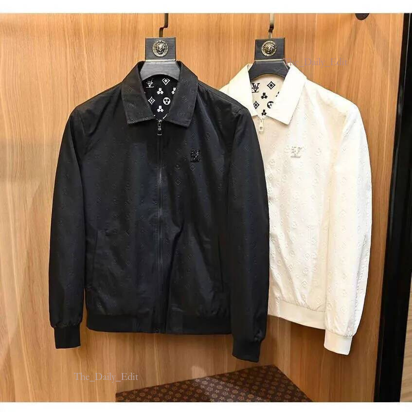 lou isvuit ton Jacket louisd White Turn Down Collar Jacket For Men Slim Fit Korean Version Style Trendy Brand High End Coat Casual Cool Fashion Hood