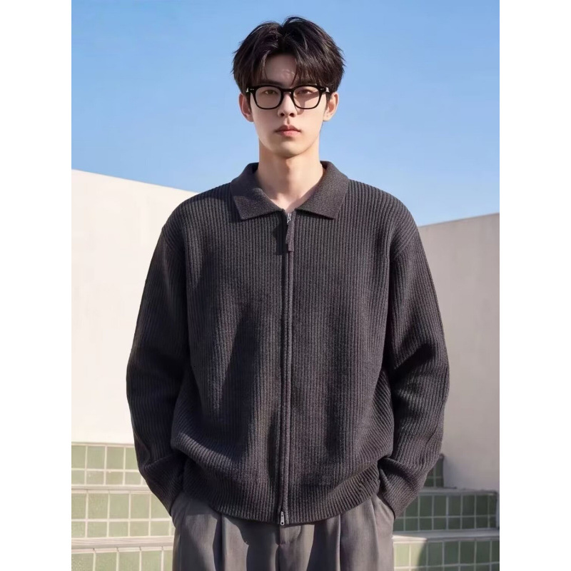 Men's Detachable Collar Knit Patchwork Down Jacket 25 Winter New Style Warm Melard Retro Lapel Faux Wool Coat