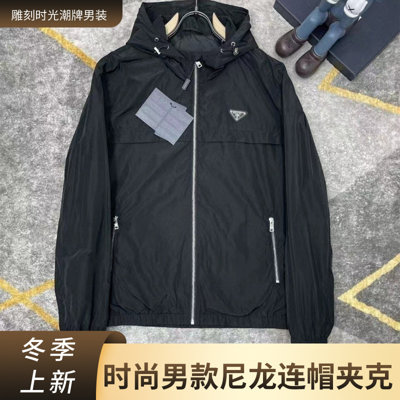 Autumn New Hooded Sports Casual Versatile designer luxury Men's Slim Fit Windproof Jacket In Stock