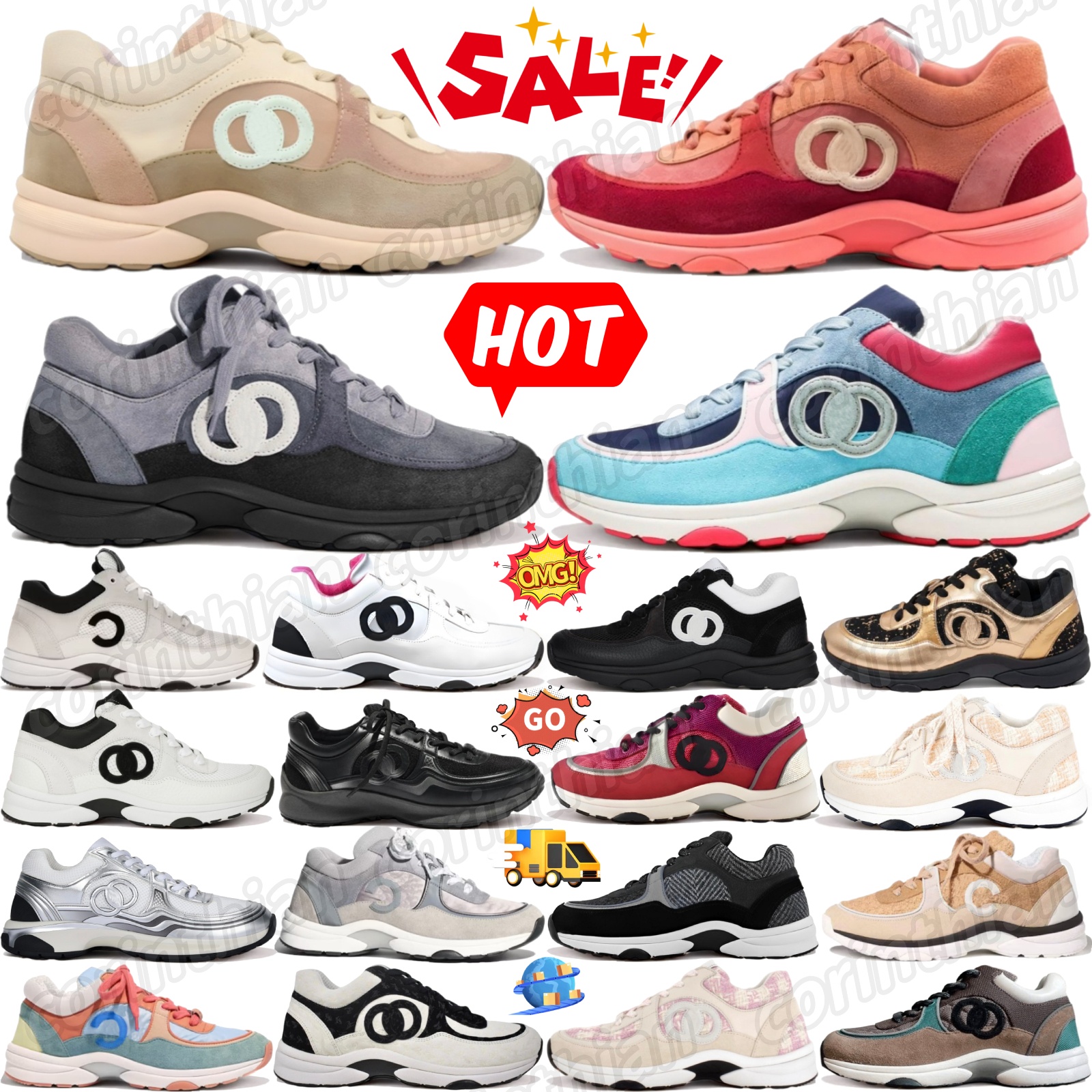 designer with box sneakers Casual shoes Low Top White Black Ivory Blue Dark Grey Brown Green Suede Tweed Easter Coral Red Beige Wool Pink Silver men