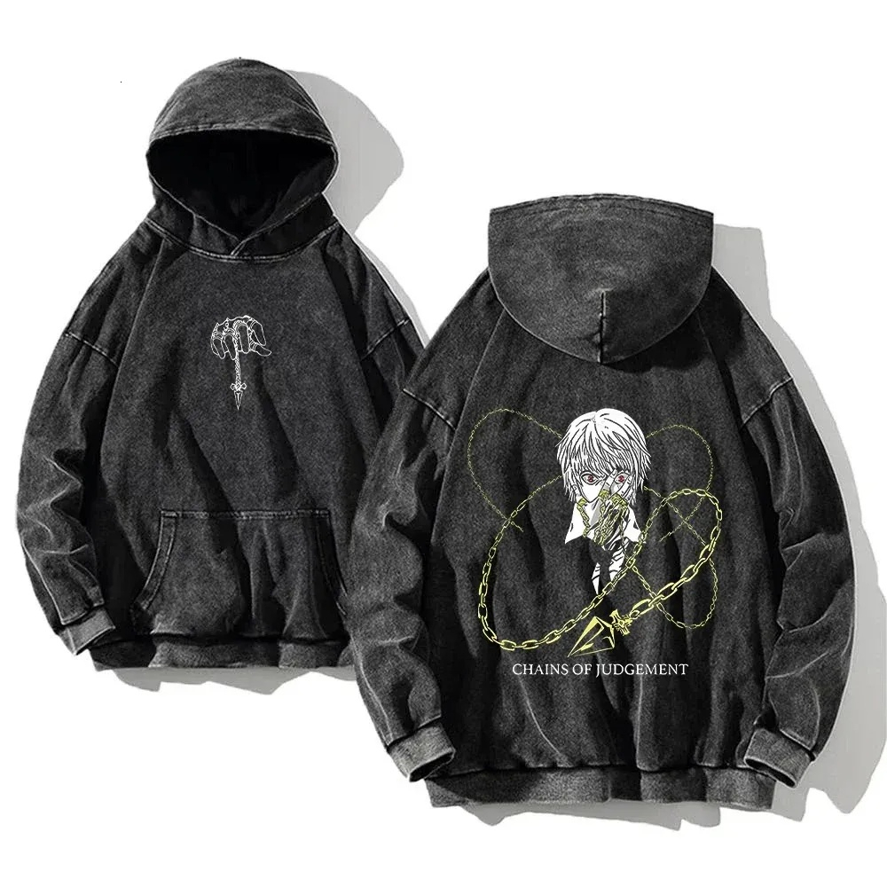 Anime Hunter X Hunter Washing Hoodie Manga Printing Mens Hoodie Harajuku Pullover Including Cotton Sweater Clothing 241211 48