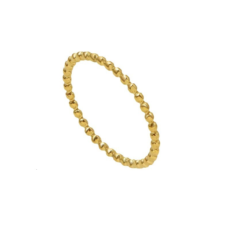 designer ring for women Three-Color Bead Wear Layered Personalized Ring Light Luxury Simple Suitable Both Men Women Trendy Couples vanlies cleef rin