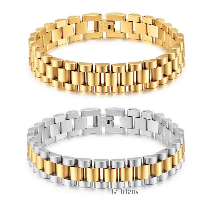Elliptical Stainless Steel Solid Titanium Steel Watch Chain Bracelet for Men and Women Fashionable All-match Accessory