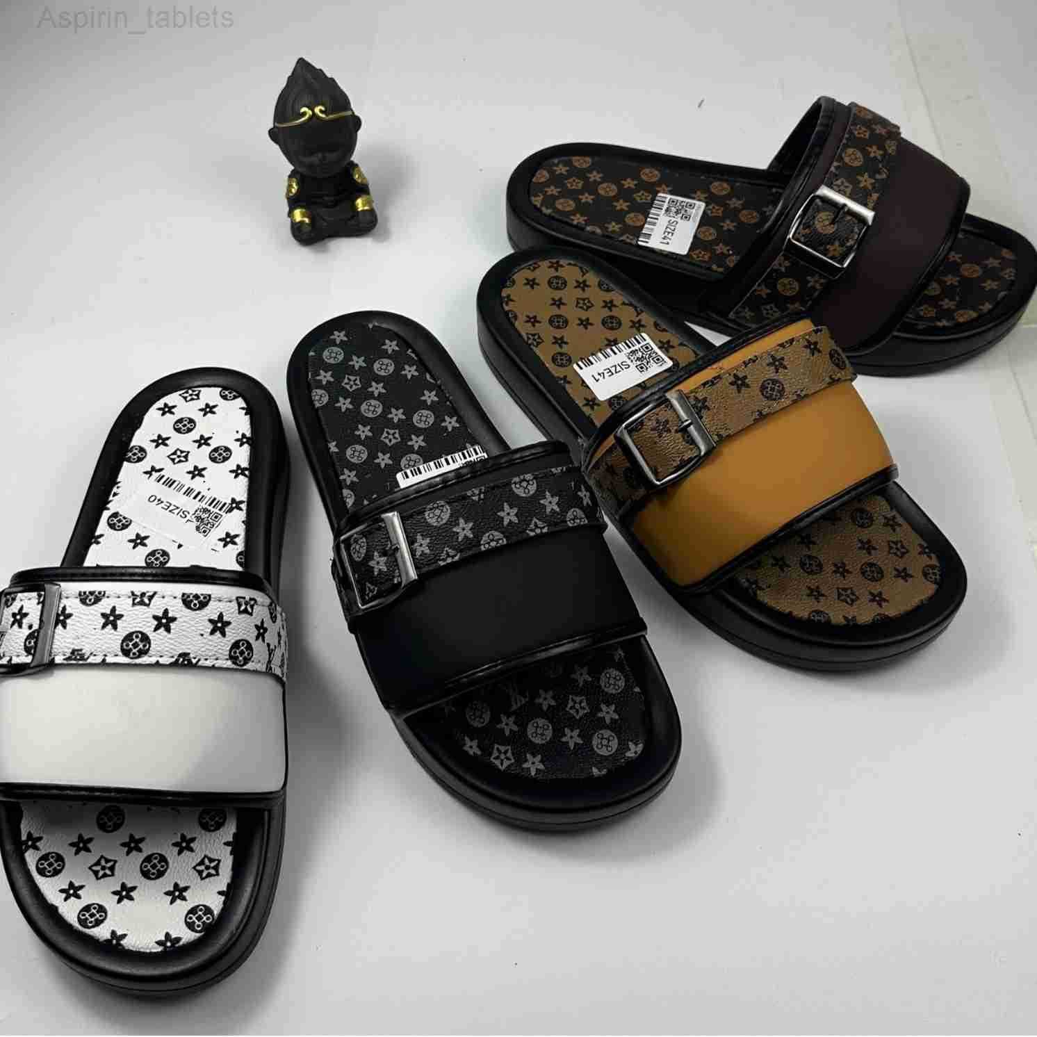 Slippers Men's Slippers Lightweight Summer New Style Flat and Worn Casual Patterned Home Anti-slip Quick-drying Sandals D261019