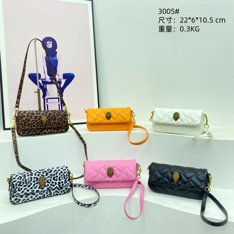 designer Vintage Leopard Print Underarm Bag Quilted Rhinestone Crossbody Purse New Diamond Embroidery Single Shoulder Crossbody Fashionable Small Sq