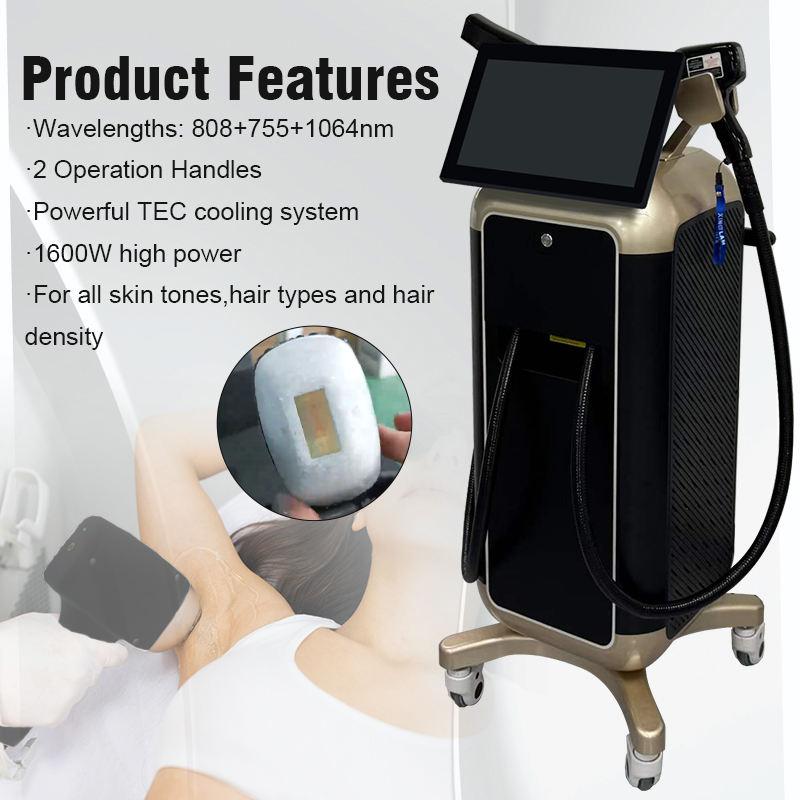 Titanium 808nm Diode Laser Hair Removal Machine Ice Platinum Body Permanent Painless Nd Yag Laser Tattoo Removal Machine