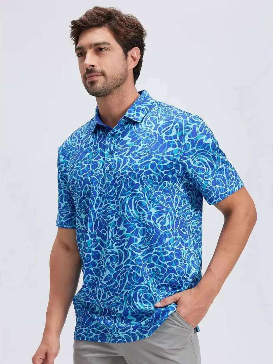 Professional Performance Golf TShirts Summer Mens * Golf Quick Dry Print Tee Shirts Moisture * Wicking Performance T Shirt Business Casual fourway s