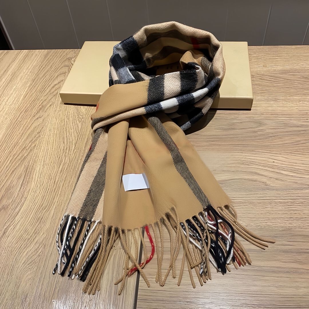 High quality Classic Plaid Women Man Designer Scarf 100% Cashmere Scarves For Winter Warm Womens mens Long Wraps Size 180x30cm gift with box