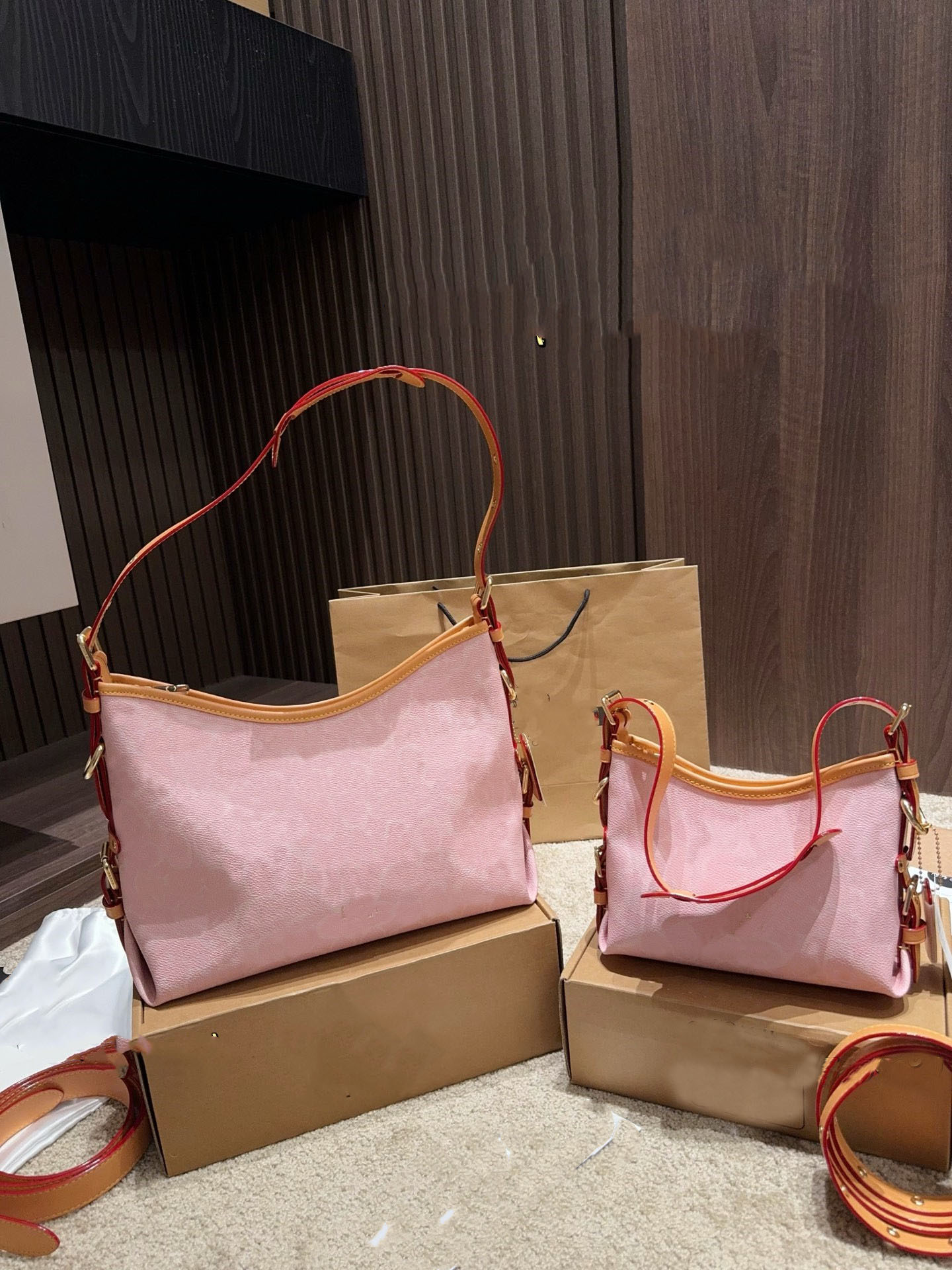 Luxury Coas Laurel shoulder bag Crossbody designer bag Womens vintage half moon totes fashion handbags Ladies laurel satchel hobo Underarm bag Pink