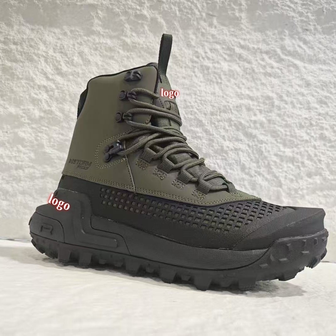 ua shoes under armur trainers hovr shoes Raiderss 8 Waterproof Tactical Boots Men's mid-top Stellar non-slip breathable cushioning wear-resista