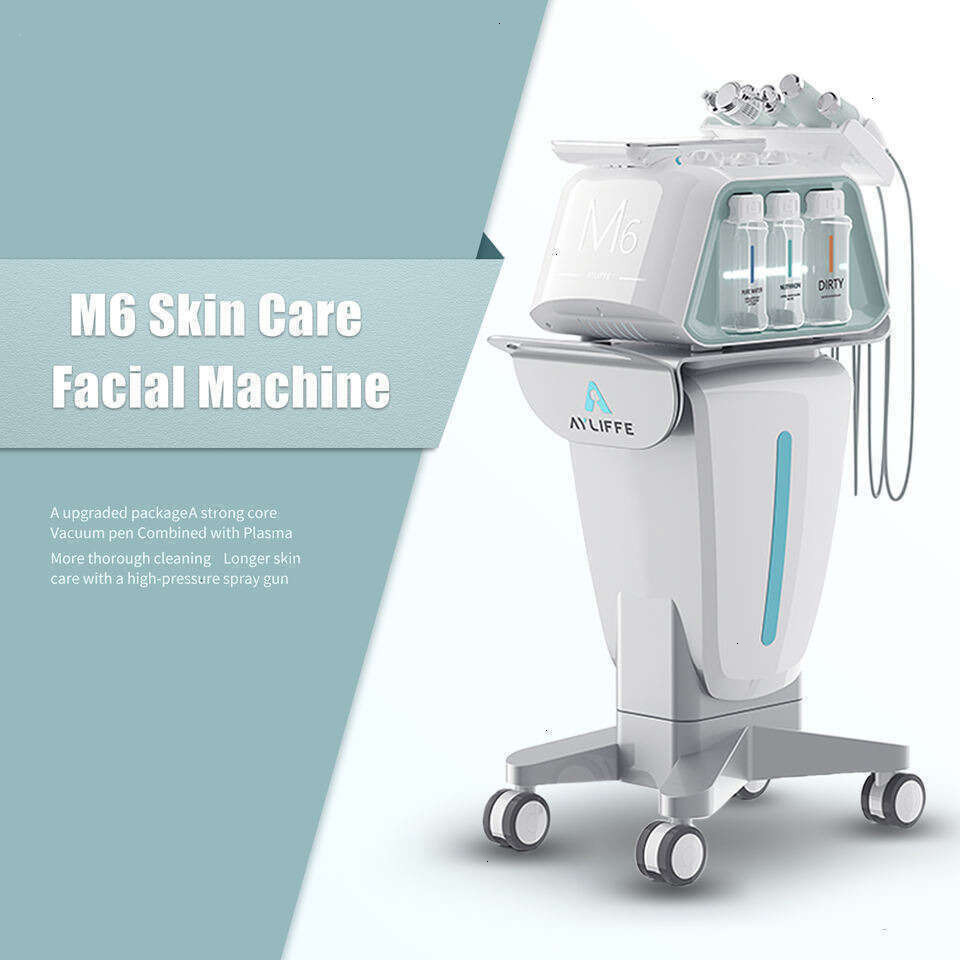 Upd High Technology Desktop Face Dermabrasion 6 In 1 Oxygen Jet Skin Revitalization Face Lift Plasma Sterilization Ice Hammer Skin Calming Ultrasoun