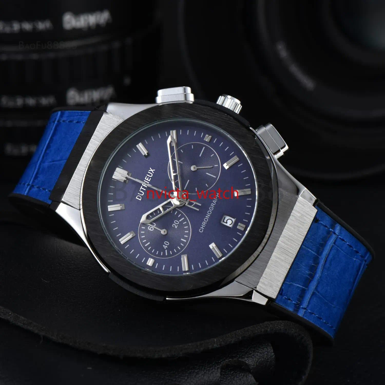 Hot Sale Pretty Luxury Watches for Men Sport Quartz Wristwatch Popular Rubber Strap Automatic Date Daily Waterproof Business Male Clocks for Gift Wh