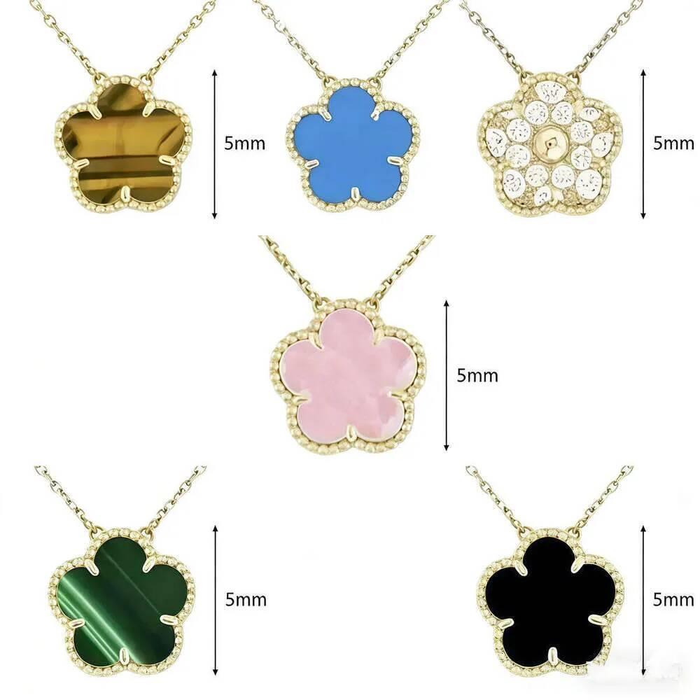 New four leaf pendant bracelet earrings jewelry designer women's 18K gold plated mother of pearl abalone flower necklace clover chain Christmas