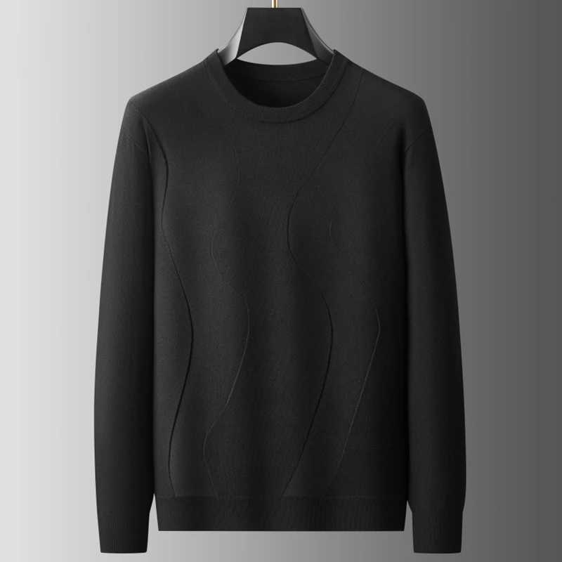 7XL 6XL 2025 New 8XL Fall Winter Top Grade Thin Wool Sweater Man Business Loose Mens Jumpers Soft Warm Pullover Sweaters M261016