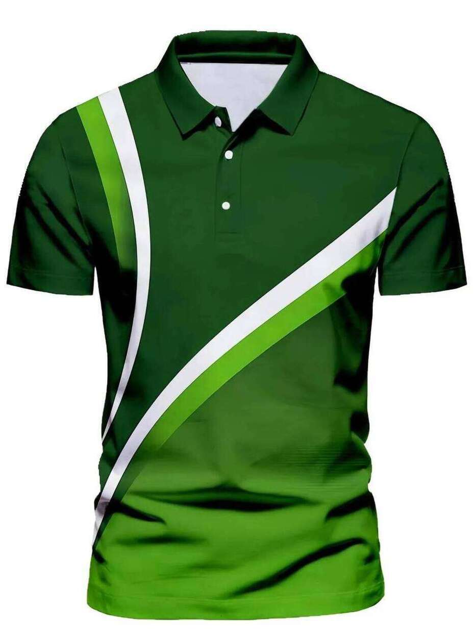 Professional * Performance Golf TShirts Mens Personalized Geometric Green Shirt Outdoor Golf Sports Short Sleeved * fourway stretch * swingunrestri