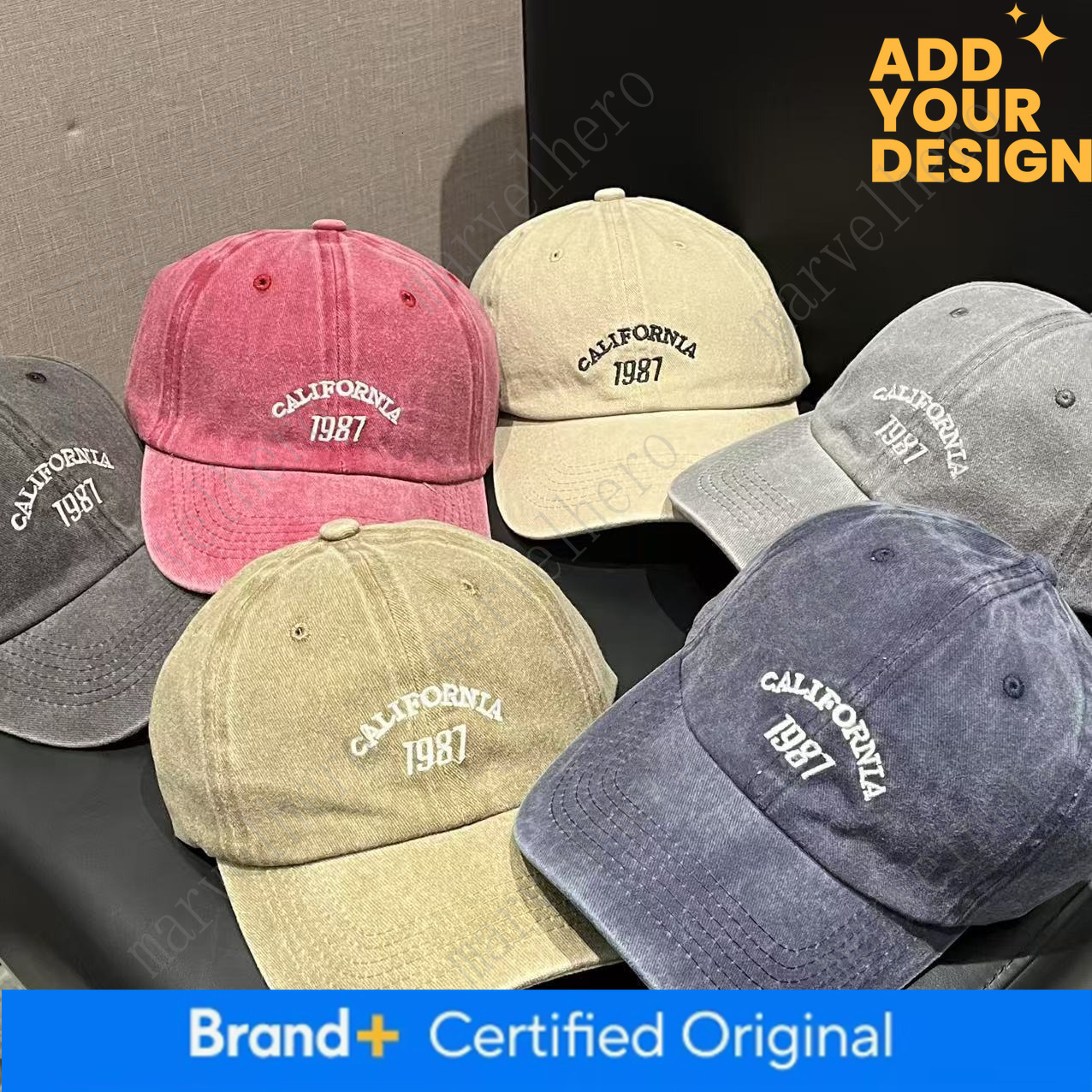 Korean Style Vintage Washed Gray Baseball Women And Men Suitable For Large Head Sizes Versatile Face Slimming Letter Embroidered Duckbill Cap