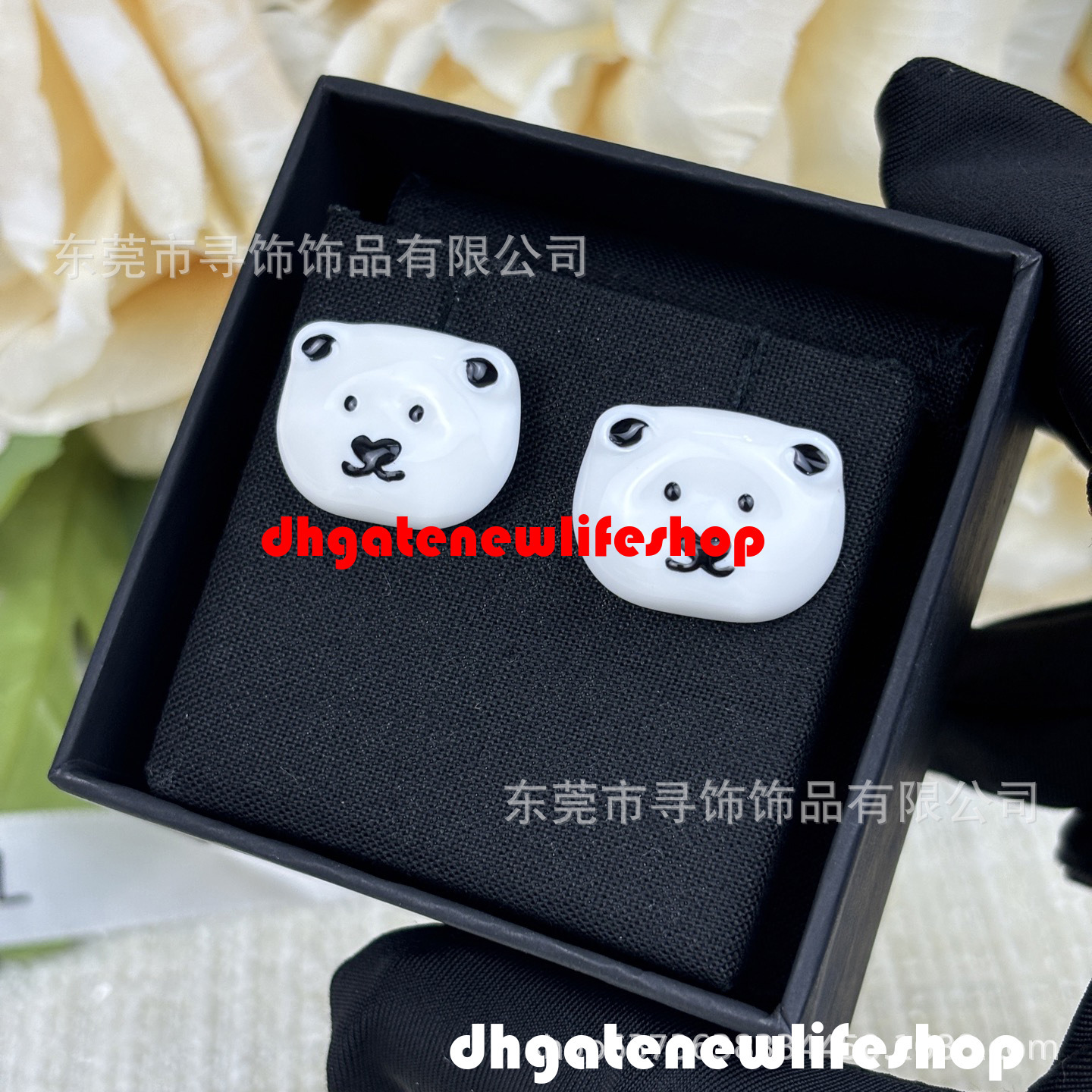designer cc jewelry earrings 2026M White Bear Earrings Cute Fresh Stylish Touch Understated Unique Niche Aesthetic channel earrings