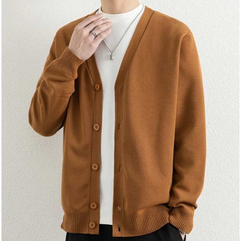 Solid Sweaters Men Color Button Knit Cardigans for Man baba Korean Japanese Sweater Coat M261016