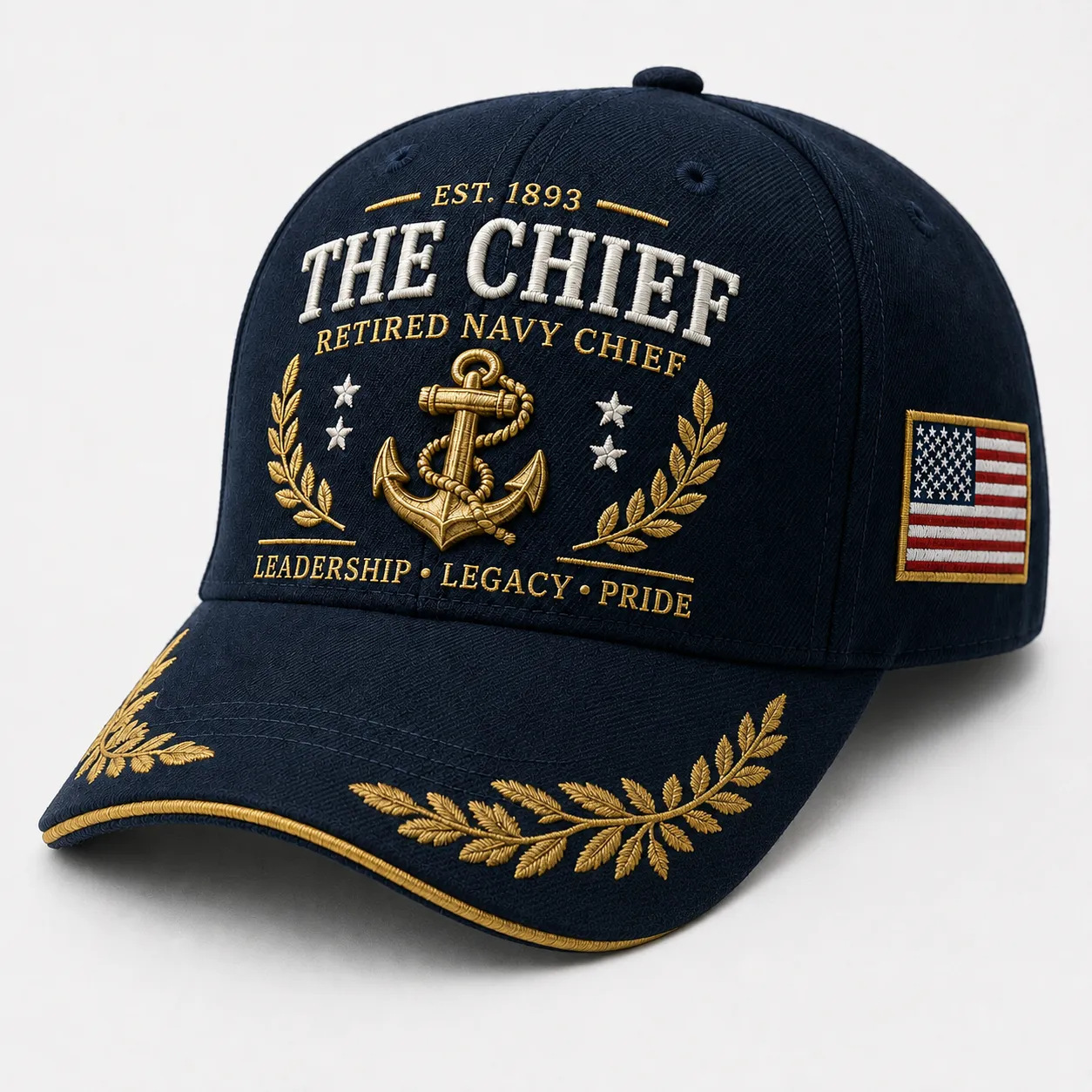 Embroidered New Cross-Border Baseball US Navy Duckbill Veteran Memorial Outdoor Casual Cap, Sun Hat For Men Luxury Cap Brand Designer Hat