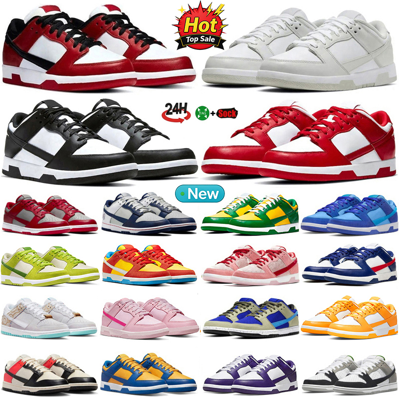 Designer Panda shoes Low Mens Womens Sneakers Running shoes White Black Grey Fog Triple Pink Olive Univeity Red UNC Chicago Orange Green Blue Outdoo