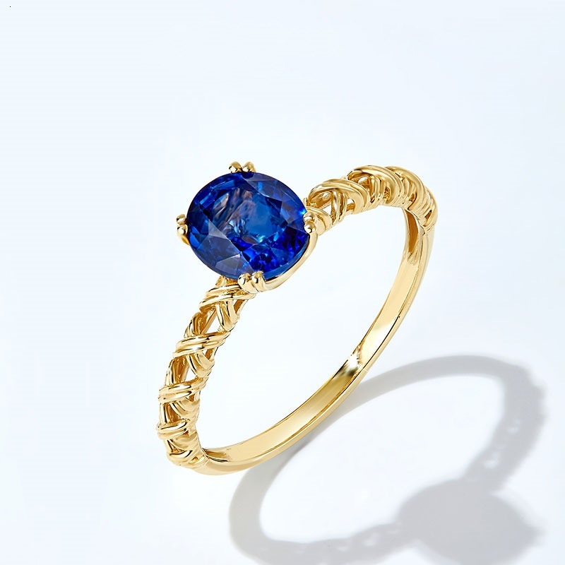 London Blue Topaz Ring, Women's, Copper with 18k Rose Gold Plating, Featuring Colorful Gemstones, Fashionable Oval Open Ring