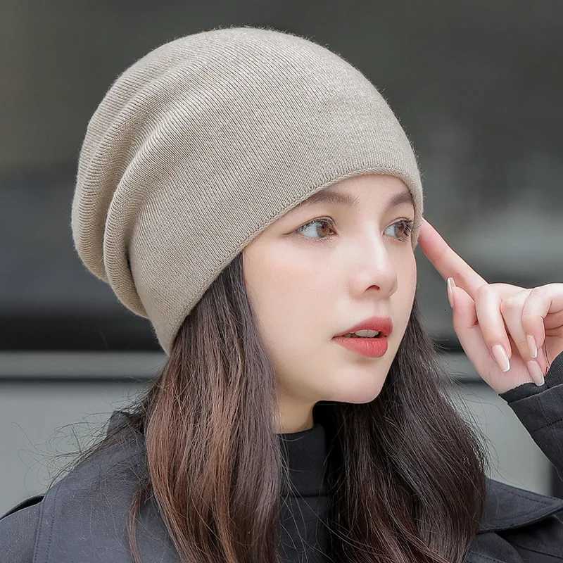 Beanie/Skull Caps CNTANG 2025 Autumn Winter Fashion Knitted Hat Solid Color Warm Beanies For Men Women Hip Hop Pullover Caps Casual Women's Hat