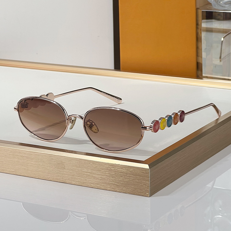 Sunglasses for Women Designer Oval Frame Plated Metal Quality Z3179U Outdoor UV Protective Coating Lens Luxury Sunglasses Case