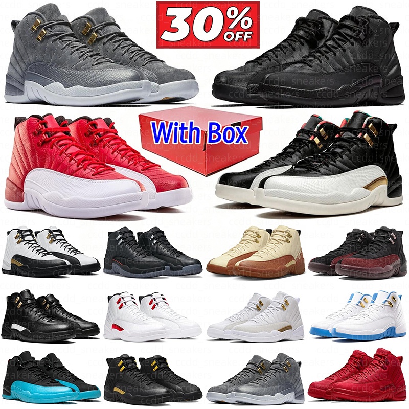 With Box Free Shipping designer basketball shoes 12 12s men Black White Blue Grey Red University Purple for mens sneakers trainers sports outdoor wh