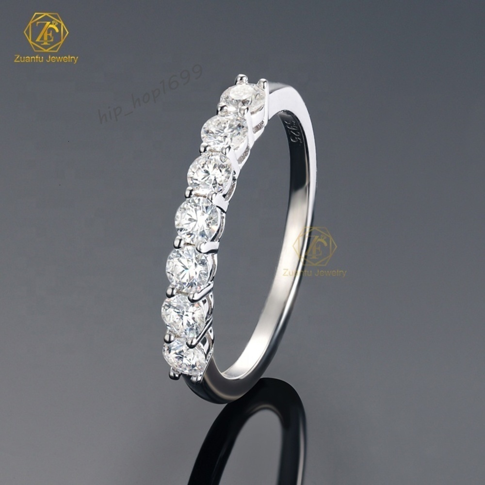 18K Real Solid Gold Lab Grown Diamond Ring Custom Engagement Diamond Ring Women Half Eternity Engagement 18k Gold Ring