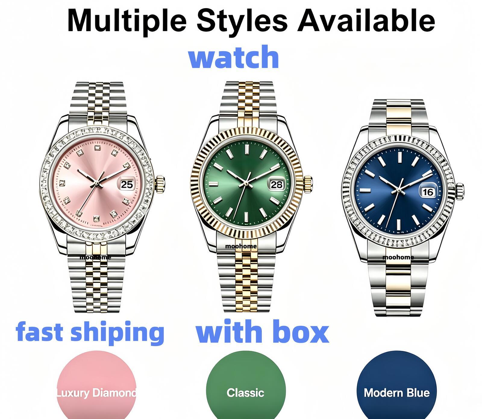 Steel Luminous 28Mm Bracelet Function N01 Men Watch With Designer Women Battery 904L 41Mm Waterproof Watches 36Mm Quartz Automatic Sapphire Box