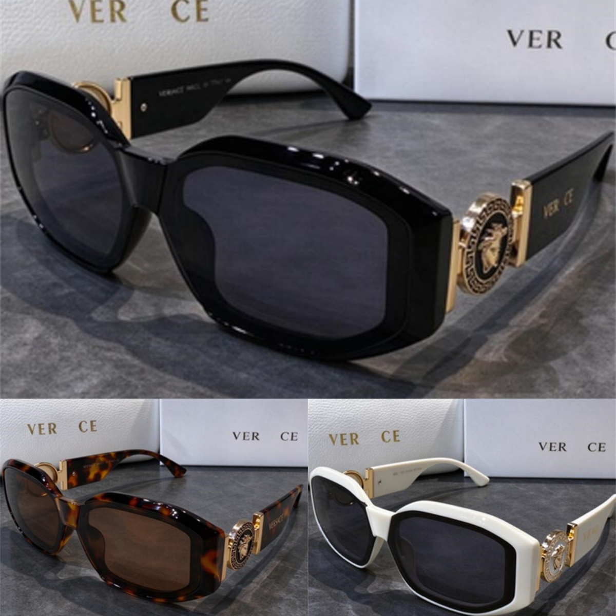 Designer Sunglasses Women Shades Vintage Sun Glasses Mens Wearing Fashion Eyewear Large Black Frame Vintage Occhiali Da Sole Zh18193