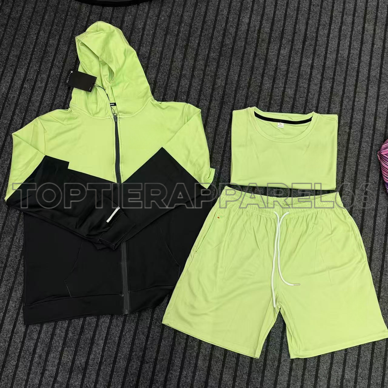 Mens Tech montirexs Tracksuite 3 Piece Set T Shirts Shorts Sportswear Fitness Breathable Stretchy Quick Drying Waterproof Sports Suit 88