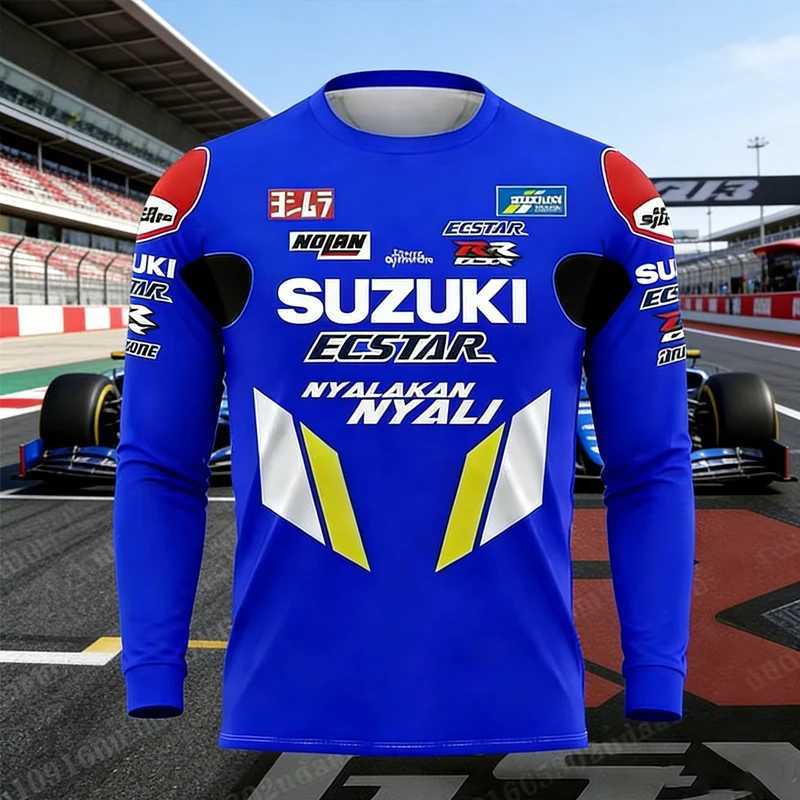 Suzuki motorcycle summer bestseller 3DPrint men's summer outdoor sports fitness fast drying breathable long sleeved T-shirt T261019