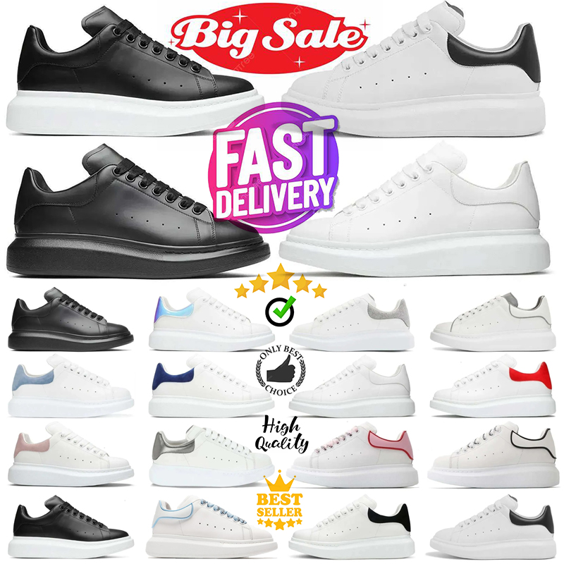 Fast shipping designer platform casual shoes men women OL black white red suede leather luxury sneakers mens trainer jogging walking 36-45