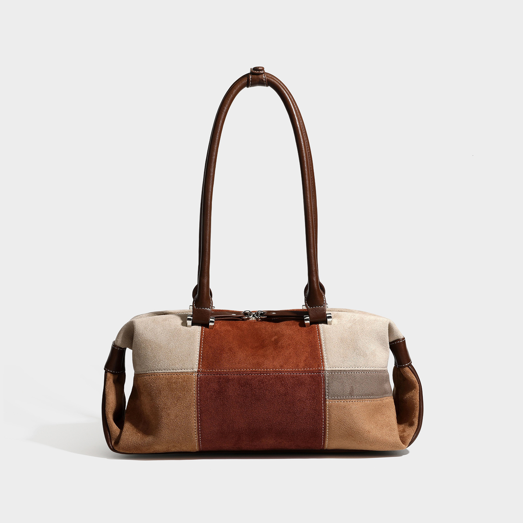 New Fashionable Color Blocked Handbag Niche High End Shoulder That Can Be Carried Under The Arm With Large Capacity And A Boston Style Pillow Bag De