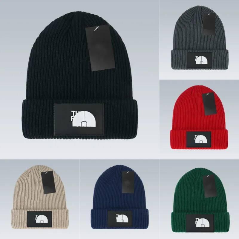 Stylish Europe Knitted Hat North Beanie Cap Men Autumn Winter Nf Skull Caps For Women Designer Casual Breathable Fitted Pullover Bonnet Gorros om143