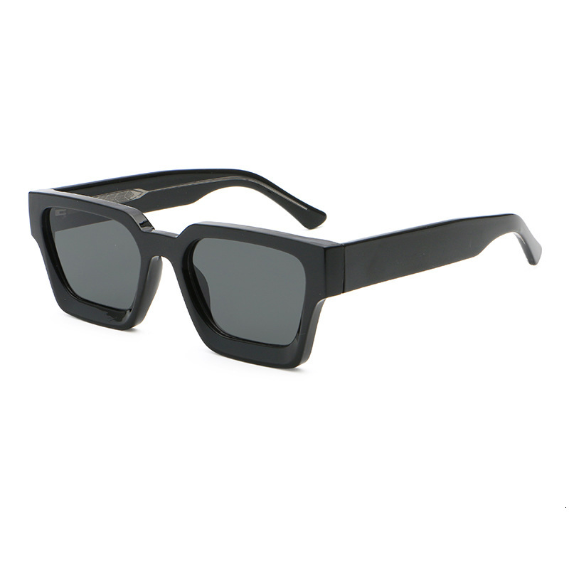 New men, sun protection for driving, square frame fashion sunglasses, unisex light luxury polarized sunglasses